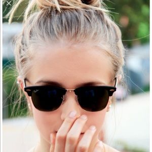 Ray Ban Polarized Classic Black & Gold Clubmaster